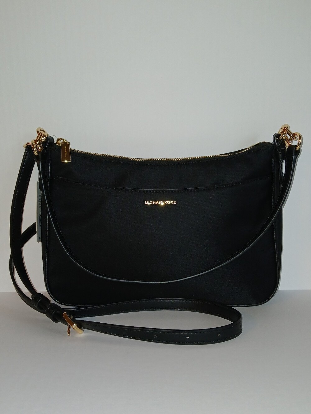 Michael Kors Recycled Nylon Jet Set Shoulder Bag W Crossbody Strap, Black Med